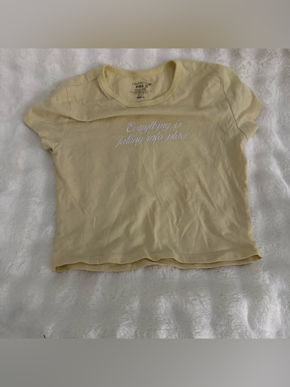 Cream Short-Sleeve Tee - "Everything is falling into place"